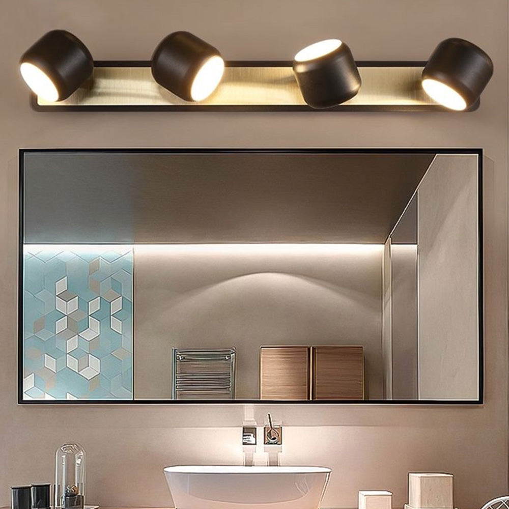 Arisha Applique Murale Cylindrique Moderne Métal/Acrylique Noir/Blanc Salle de Bain - Neutralighting