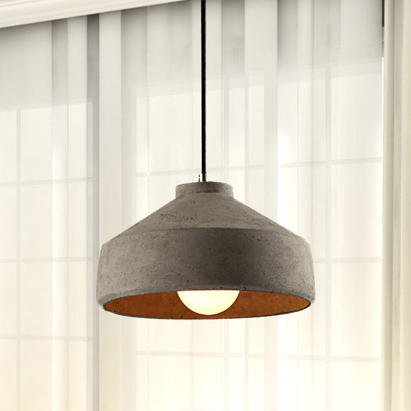Avi Dôme LED Suspension Gris Fumé Chambre Métal/Ciment Chambre à coucher - Neutralighting