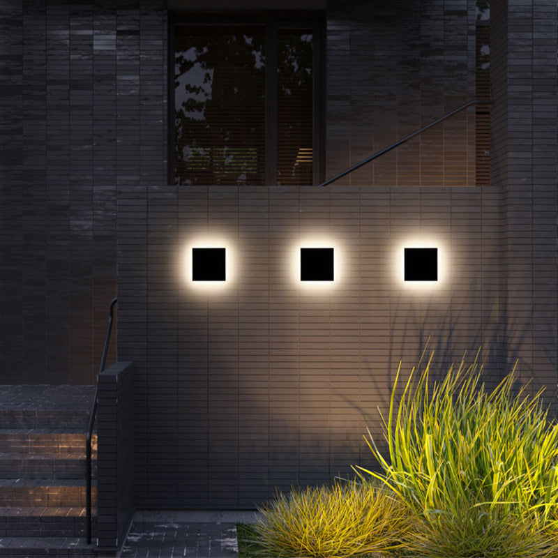 Klyne Applique Murale Rond/Carré Moderne Noir/Blanc. Cour - Neutralighting