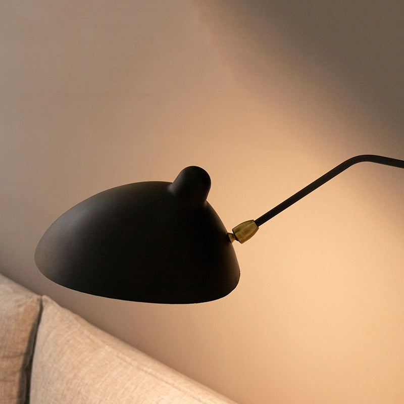 Arisha Simple LED Applique Murale Linéaire Industrielle 1/2 Lumières Métal Noir Salon/Chambre à Coucher - Neutralighting