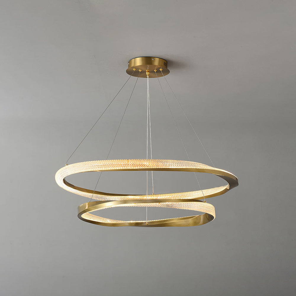 Arisha Suspension Anneau Moderne, Métal/Acrylique, Or/Argent, Salon/Chambre à Coucher - Neutralighting