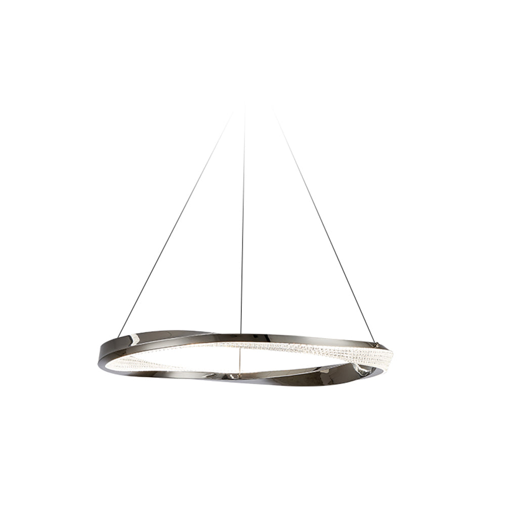 Arisha Suspension Anneau Moderne, Métal/Acrylique, Or/Argent, Salon/Chambre à Coucher - Neutralighting