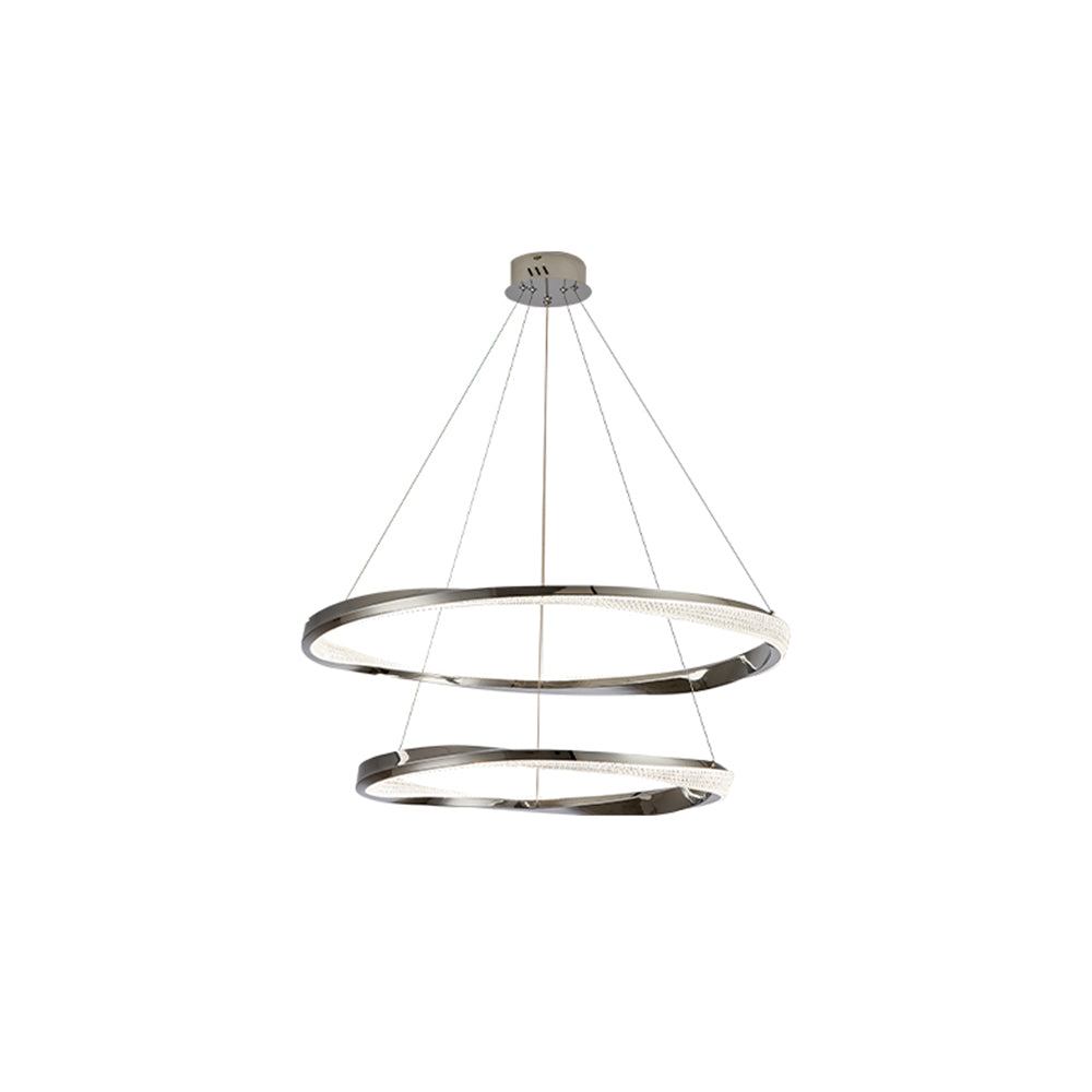 Arisha Suspension Anneau Moderne, Métal/Acrylique, Or/Argent, Salon/Chambre à Coucher - Neutralighting