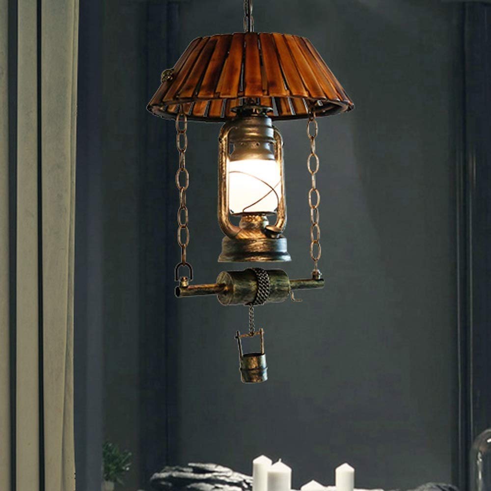 Silva Vintage LED Suspension Design Bambou Chambre À Coucher - Neutralighting