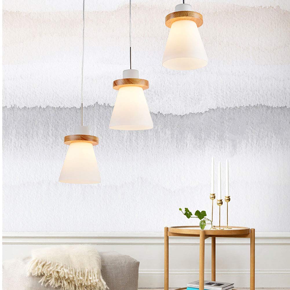 Valentina Minimalisme LED Suspension Bois Verre Chambre À Coucher/Salle À Manger - Neutralighting