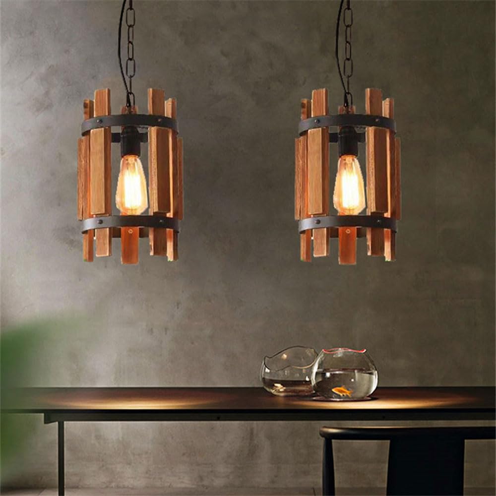 Epoch Rétro LED Suspension Métal/Bois Salon/Chambre À Coucher - Neutralighting