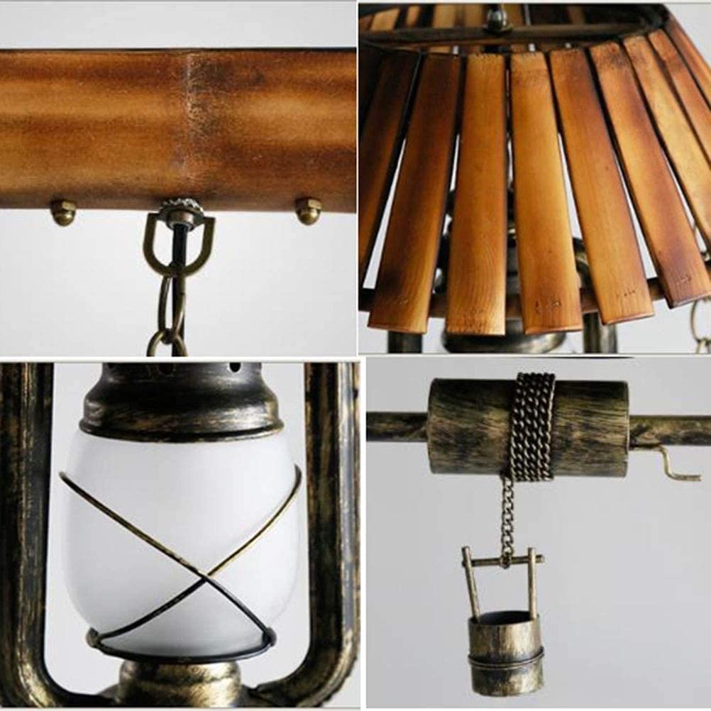 Silva Vintage LED Suspension Design Bambou Chambre À Coucher - Neutralighting