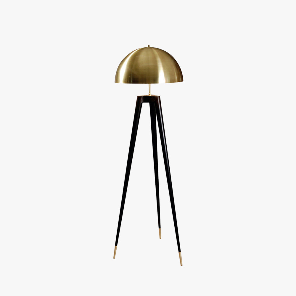 Arisha Design Lampadaire Tripode Moderne Métal Noir Or Bureau/Chambre à Coucher/Salon