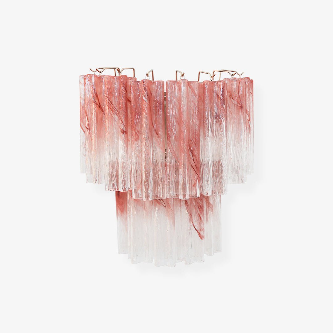 Aurora Wall Light Rose Glass Blades Romantic Watercolor - Letslighting