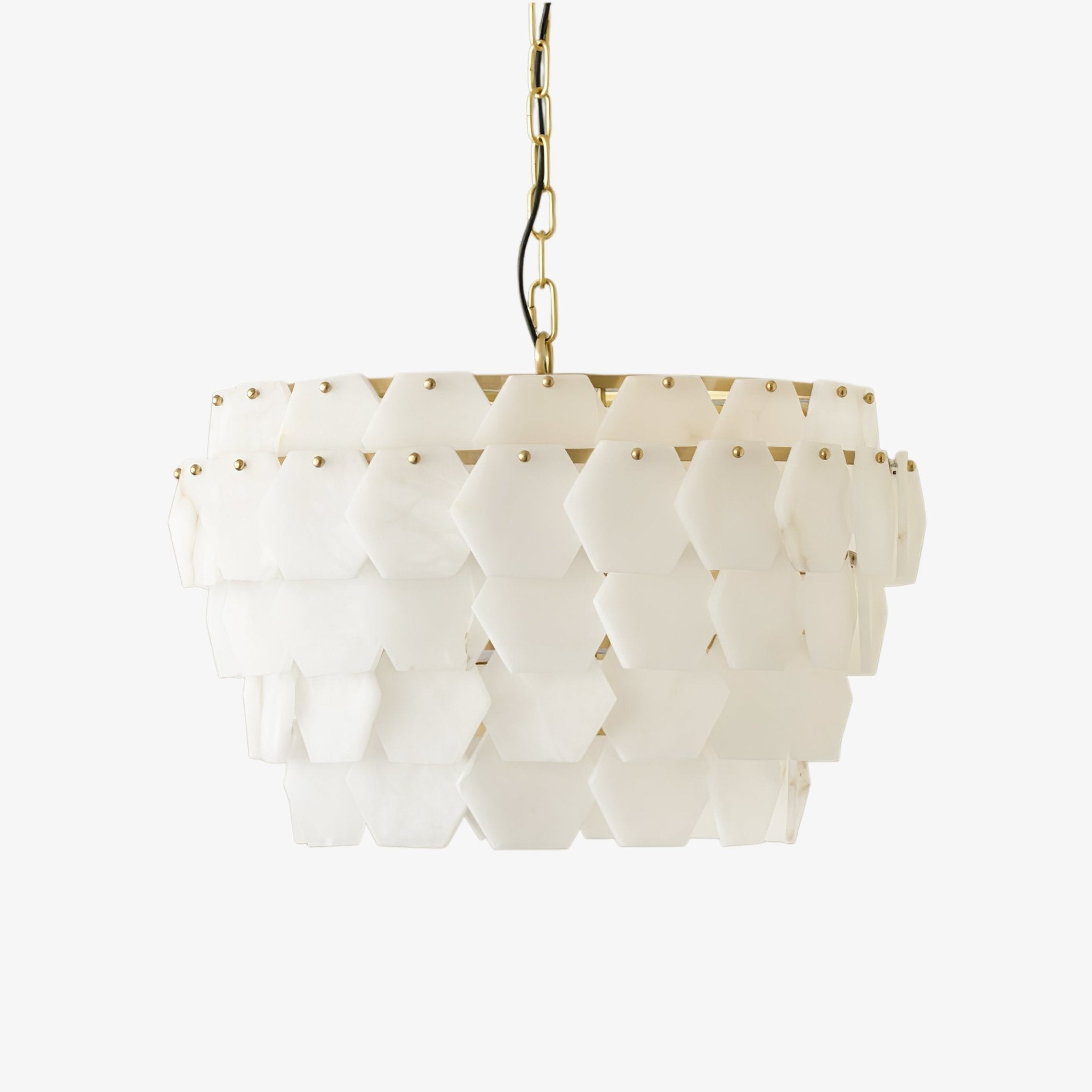 Evenaris Chandelier en Albâtre en Forme de Nid d'Abeille - Neutralighting
