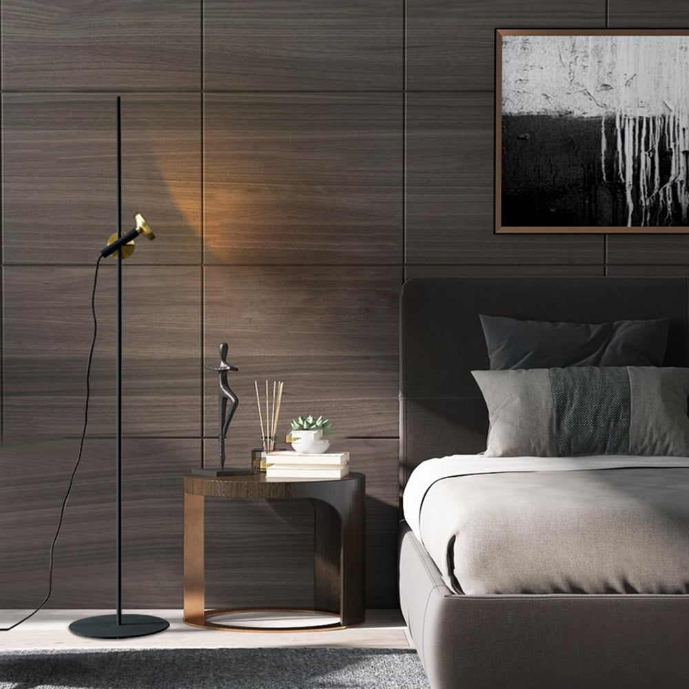 Mira Industrielle Design Lampadaire Moderne Métal Noir Salon/Chambre Intérieur