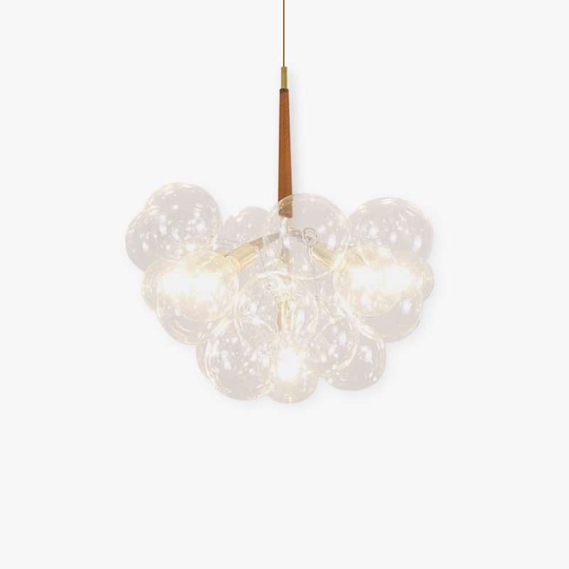 Valentina Lustre Sphère Nordique, Verre/Métal, Blanc/Doré/Noir, Salon