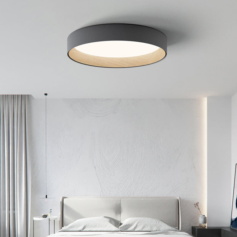 Arisha Plafonnier Rond Moderne, Métal/Acrylique, Blanc/Gris/Noir, Salon - Neutralighting