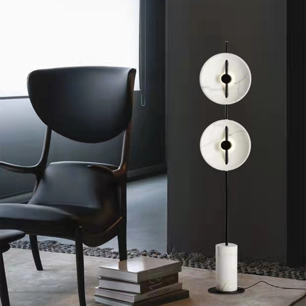 Mira Design Lampadaire Rond Nordique Métal Blanc Grande Salon