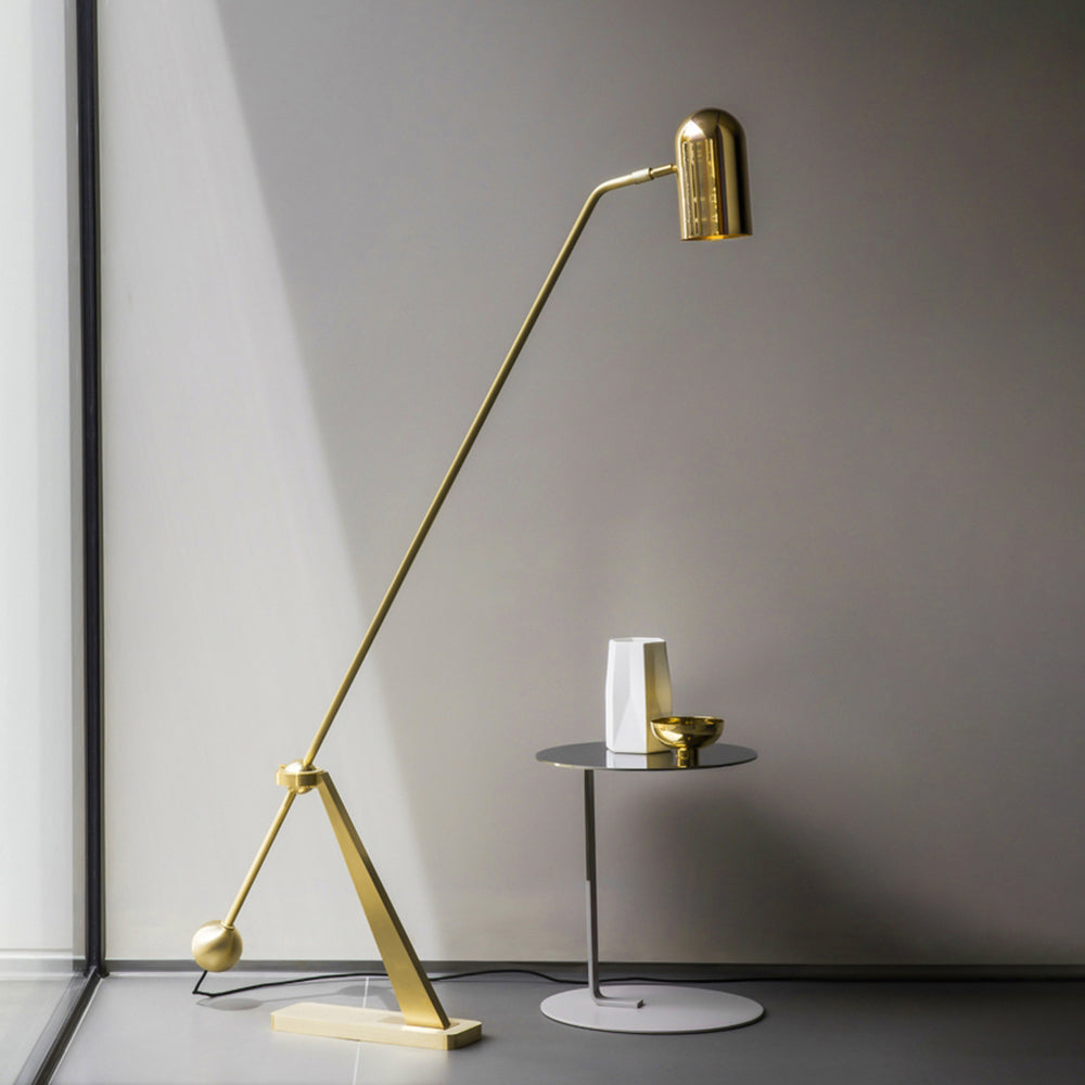 Arisha Design Simple Lampadaire Canne à Pêche Vintage Métal Or Salon/Chambre à Coucher