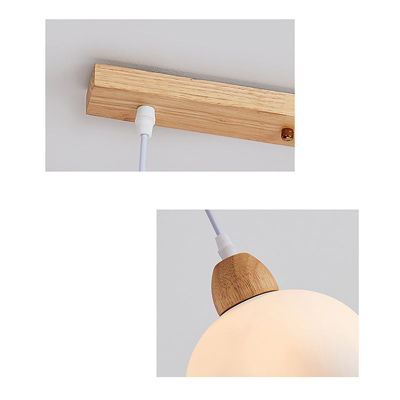 Muto Suspension Minimaliste en Forme de Fleure, Acrylique/Bois, Blanc, Salon/Salle à Manger - Neutralighting