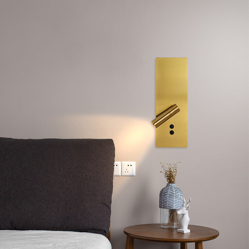 Ray Applique Murale Rectangulaire Moderne, Métal/Acrylique, Doré/Noir/Blanc, Salon - Neutralighting