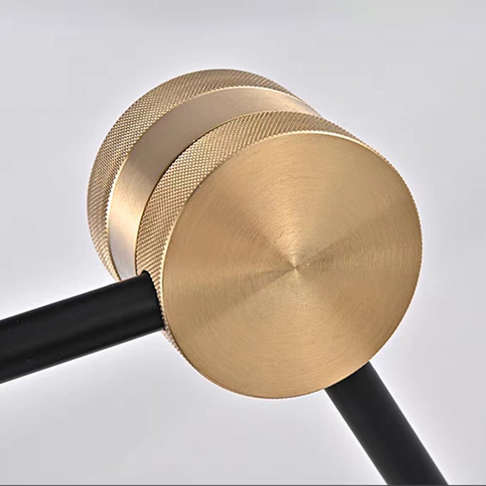 Arisha Design Lampadaire Entonnoir Minimaliste LED Noir Métal Salon