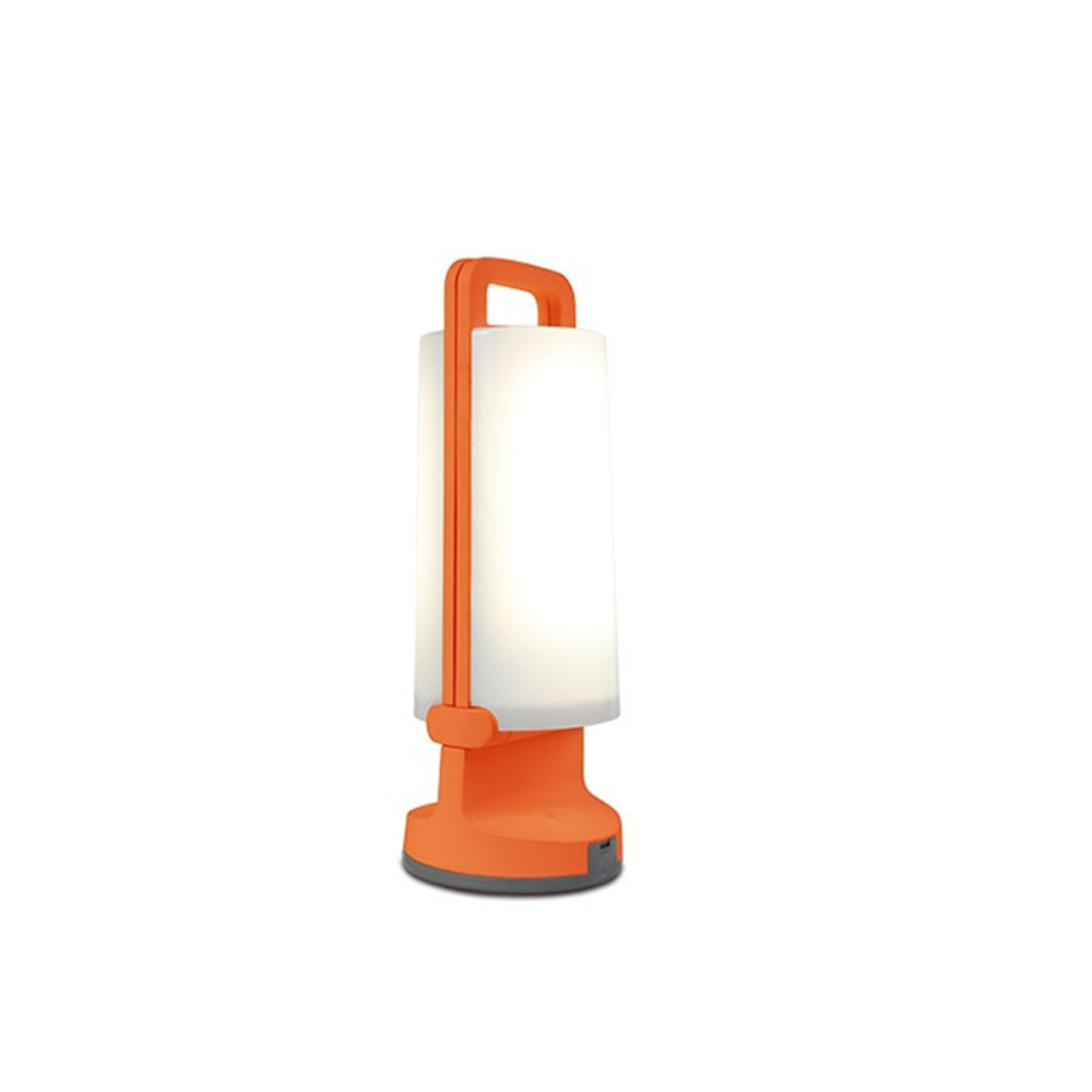 Ray Lampe de Table Cylindre Moderne, Acrylique, Gris/Blanc/Vert/Orange, Jardin