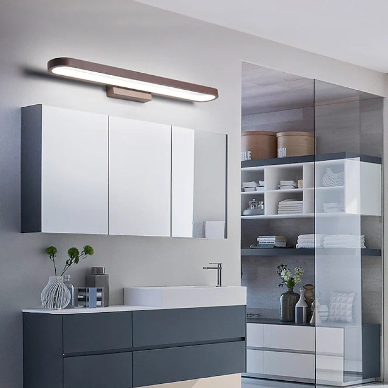 Luxa Applique Murale Miroir Ovale Moderne. Métal/Gel de Silice. Café/Noir Salon - Neutralighting