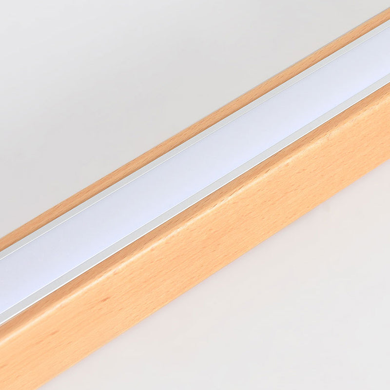Urien Plafonnier Longue Linéaire Simple. Bois. Couloir/Chambre - Neutralighting