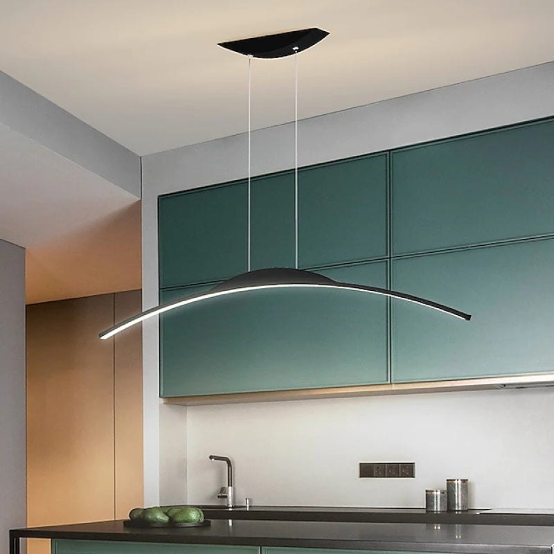 Arisha Suspension Moderne Linéaire LED Simple Nordique Noir Salon - Neutralighting