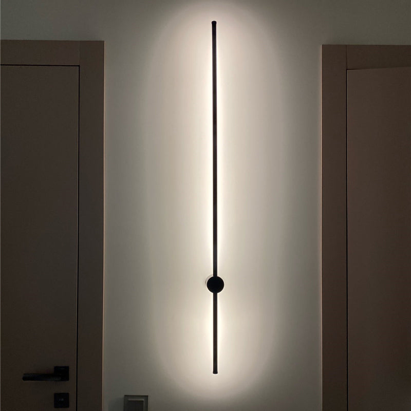 Eonix Applique Murale d'Extérieur Minimaliste Linéaire LED. Métal. Noir. Jardin - Neutralighting