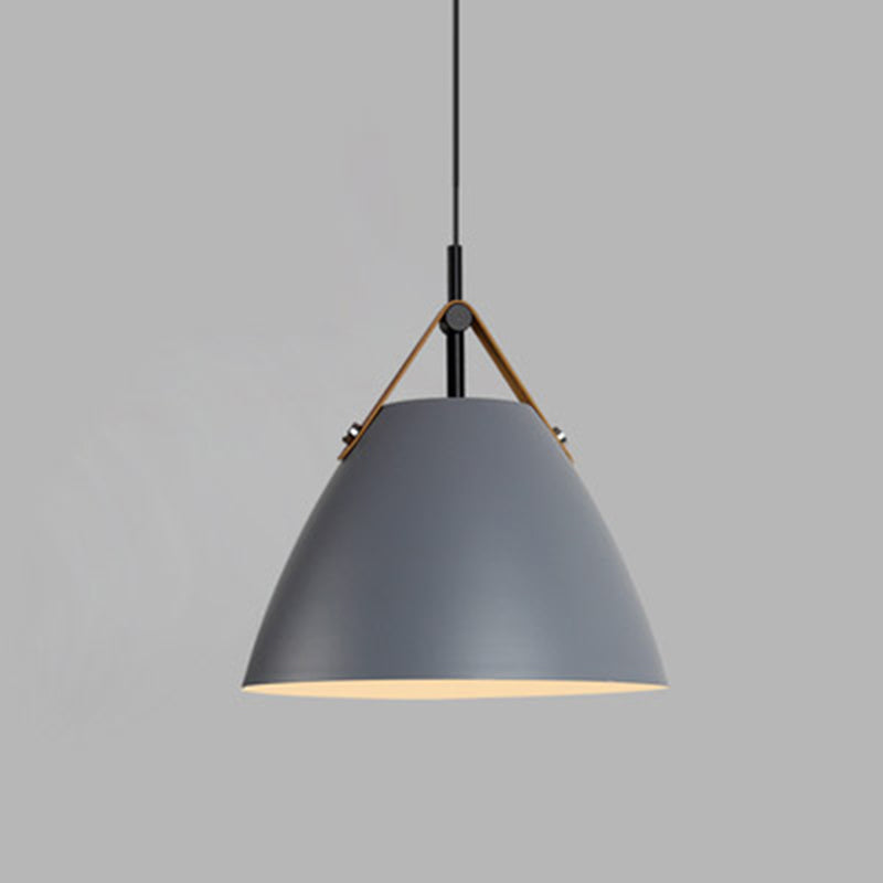 Arisha Suspension Conique Moderne, Métal, Nior/Blanc/Gris, Salon - Neutralighting