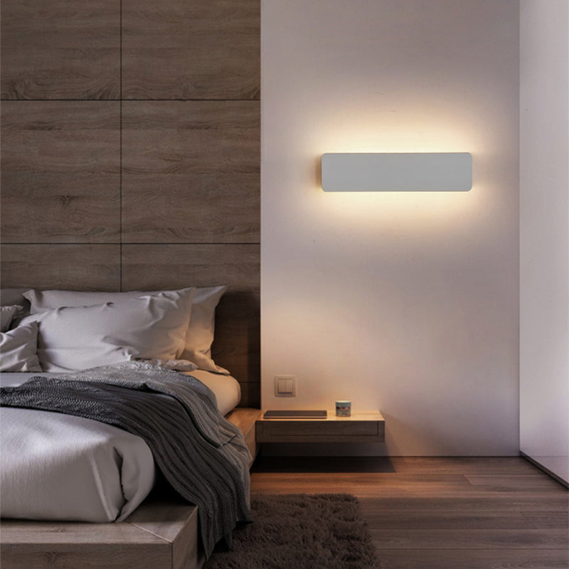 Ray Applique Murale Rectangulaire Moderne, Métal, Blanc, Jardin - Neutralighting