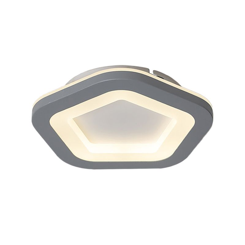 Arisha Fleur Moderne LED Plafonnier Gris Acrylique Chambre à coucher - Neutralighting
