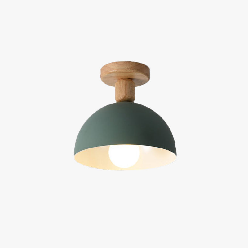 Muto Dôme Moderne LED Plafonnier Blanc/Gris Bois/Métal Salle d'étude - Neutralighting