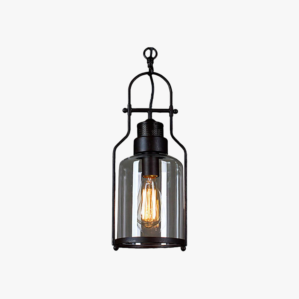 Epoch LED Suspension Noir Rouille Verre Métal Chambre à coucher - Neutralighting