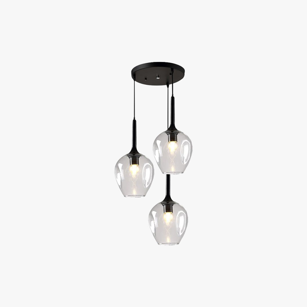 Valentina LED Suspension Bleu Gris Verre Salle à Manger Chambre à coucher - Neutralighting
