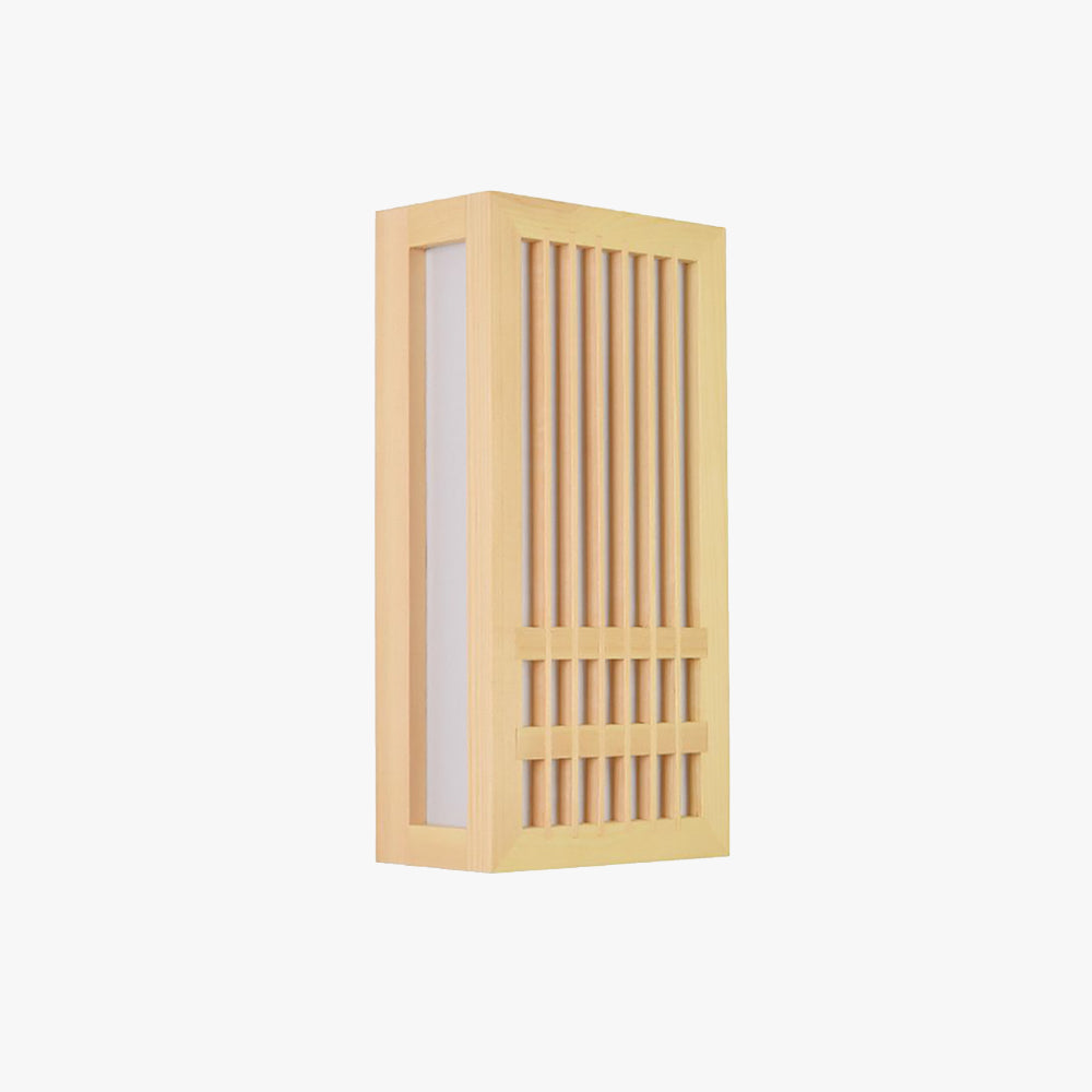 Muto Applique Murale Rectangulaire Vintage Bois/Acrylique Bois Brut Chambre à Coucher/Salon - Neutralighting