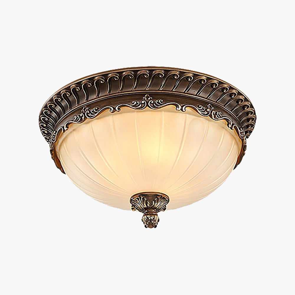 Arisha Retro LEDPlafonnier Beige Métal/Verre Salon Salle à manger - Neutralighting