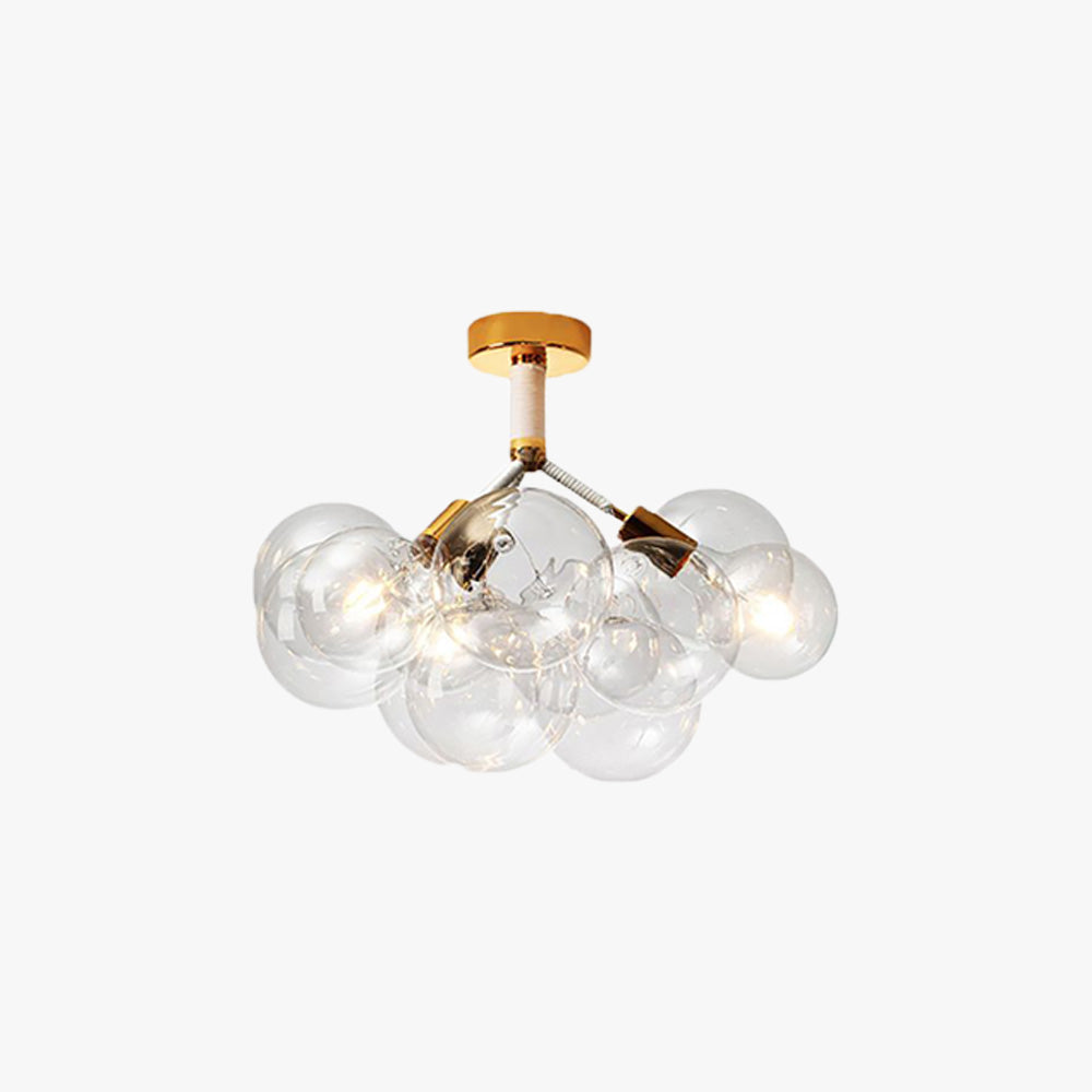 Valentina Moderne LED Plafonnier Doré/Chromé Verre Salle à manger - Neutralighting