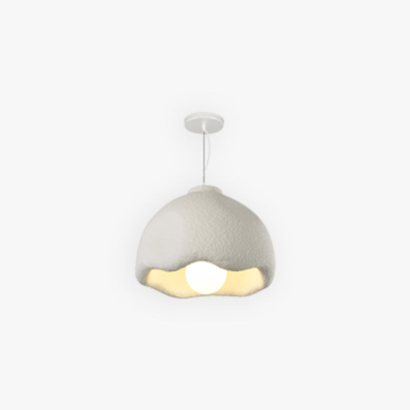 Avi Suspension Fleur Nordique, Metal/Polystyrène, Blanc, Salon - Neutralighting