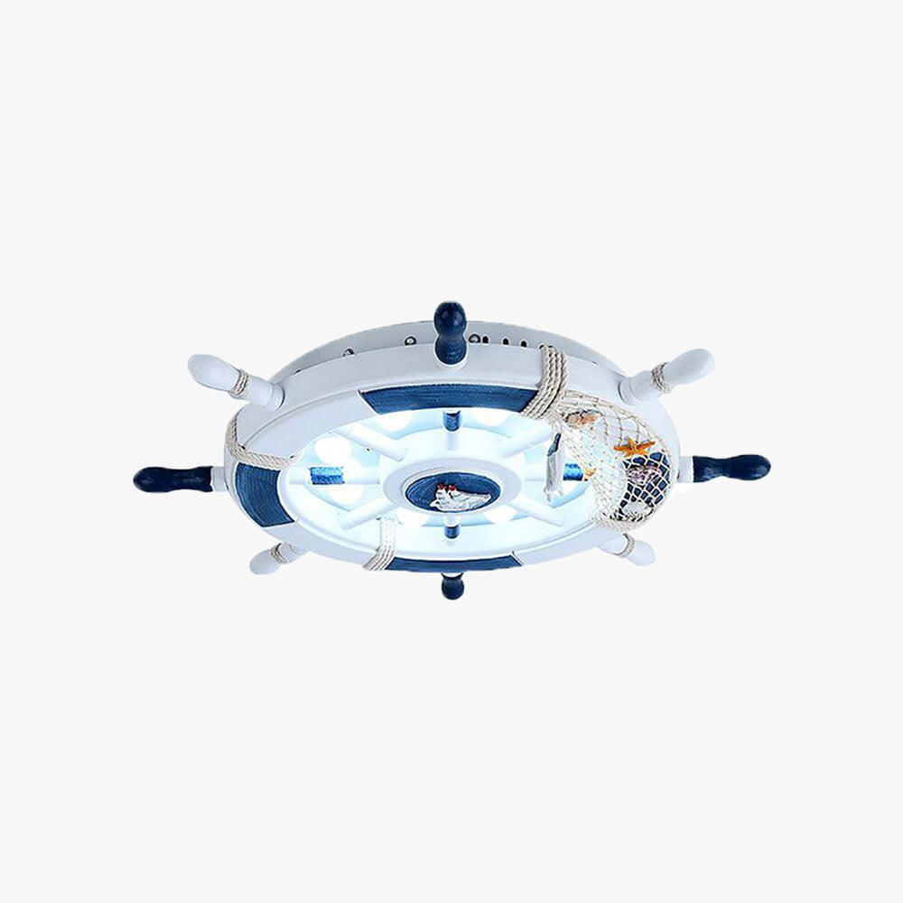 Arisha Moderne LED Plafonnier Blanc/Bleu Métal Salon Chambre à coucher - Neutralighting