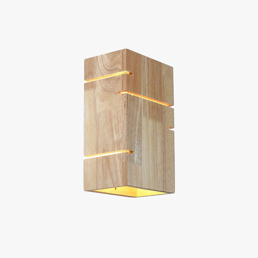 Muto Applique Murale Rectangulaire Moderne Simple LED Bois Brut Chambre à Coucher/Salon - Neutralighting
