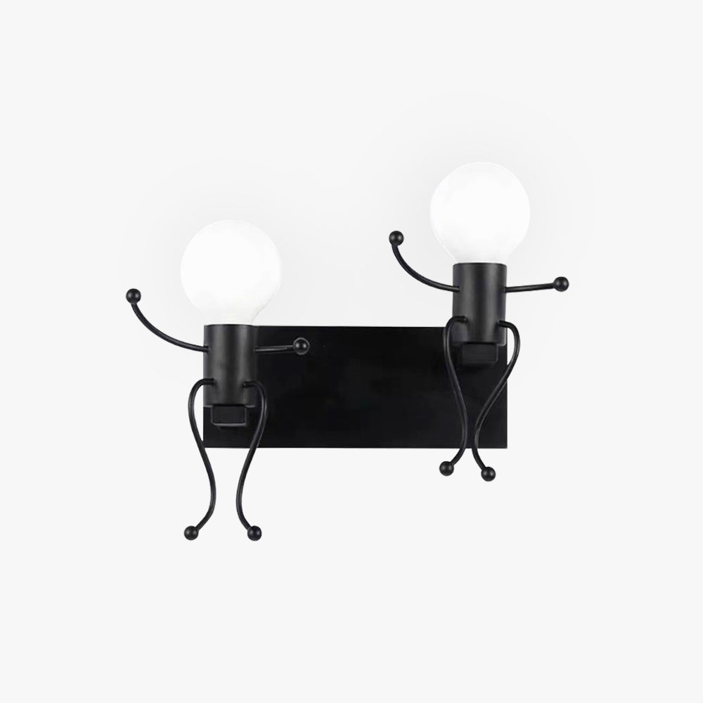 Luxo Applique Murale Design Italien LED Métal Noir/Blanc Chambre à Coucher/Salon - Neutralighting