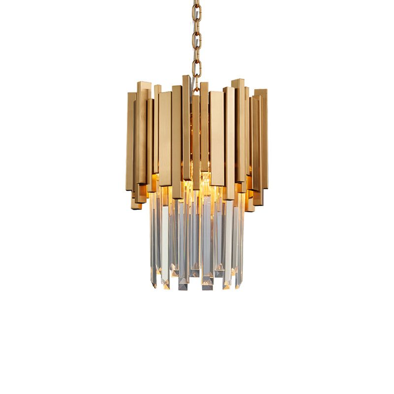 Kristy LED Suspension Or Chromé Métal Cristal Salon Chambre à couche - Neutralighting