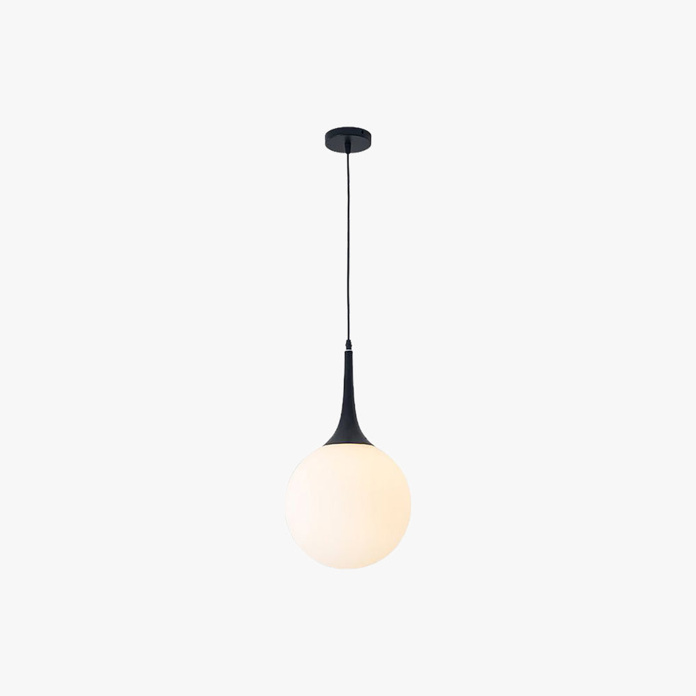Valentina Simple LED Suspension Blanc/Noir Verre Chambre à coucher Salon - Neutralighting