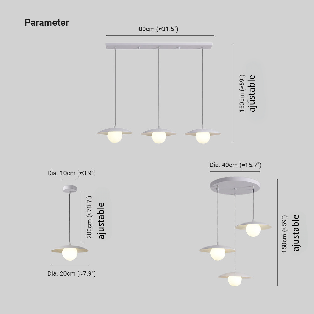 Valentina Moderne LED Suspension Métal Noir Salle À Manger/Chambre À Coucher - Neutralighting