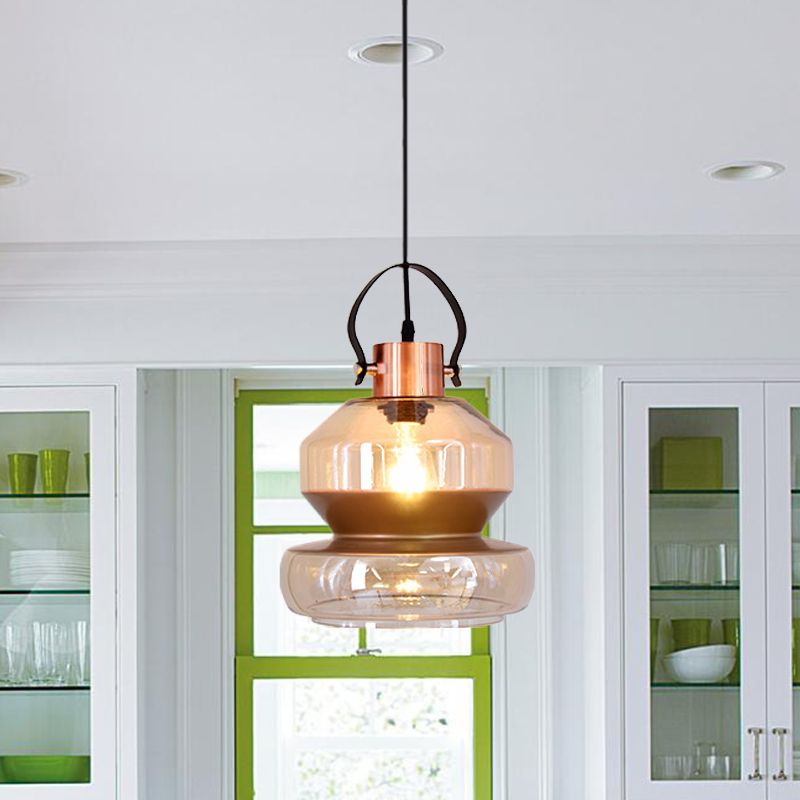 Silva Moderne LED Suspension Ambre Métal Verre Salon Salle à manger - Neutralighting