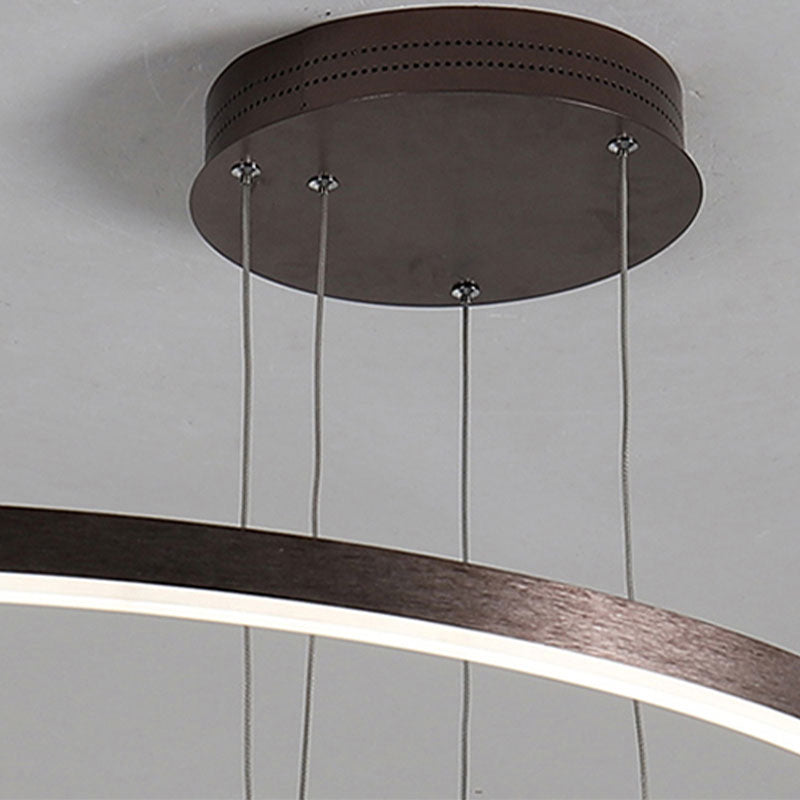 Remi Suspension Anneau Moderne Métal Noir/Doré/Café Salon