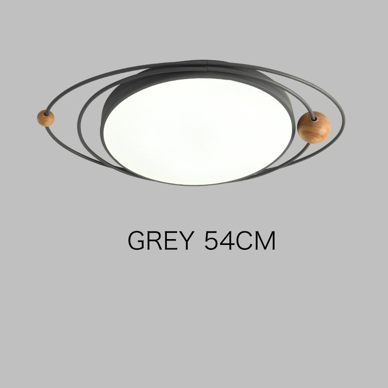 Arisha Plafonnier Rond Moderne, Metal/Bois, Blanc/Noir/Gris/Vert/Bleu, Salon - Neutralighting