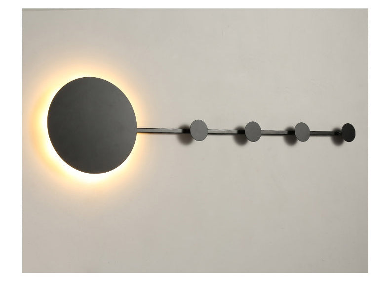 Arisha Porte-manteau Applique Murale Linéaire Moderne, Métal, Noir/Blanc, Chambre - Neutralighting