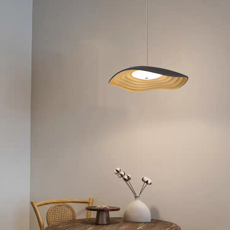 Arisha Suspension Ronde Nordique, Résine, Blanc/Orange/Noir, Salle à Manger/Cuisine - Neutralighting