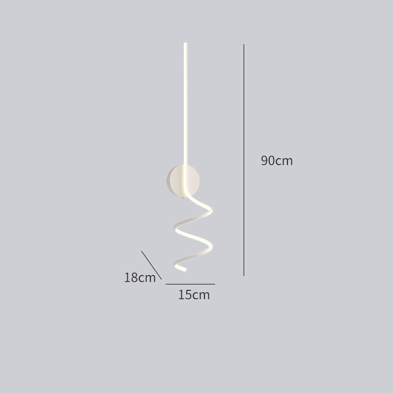 Arisha Applique Murale LED Spirale Moderne Pour Chambre, Couloir, Salon - Neutralighting