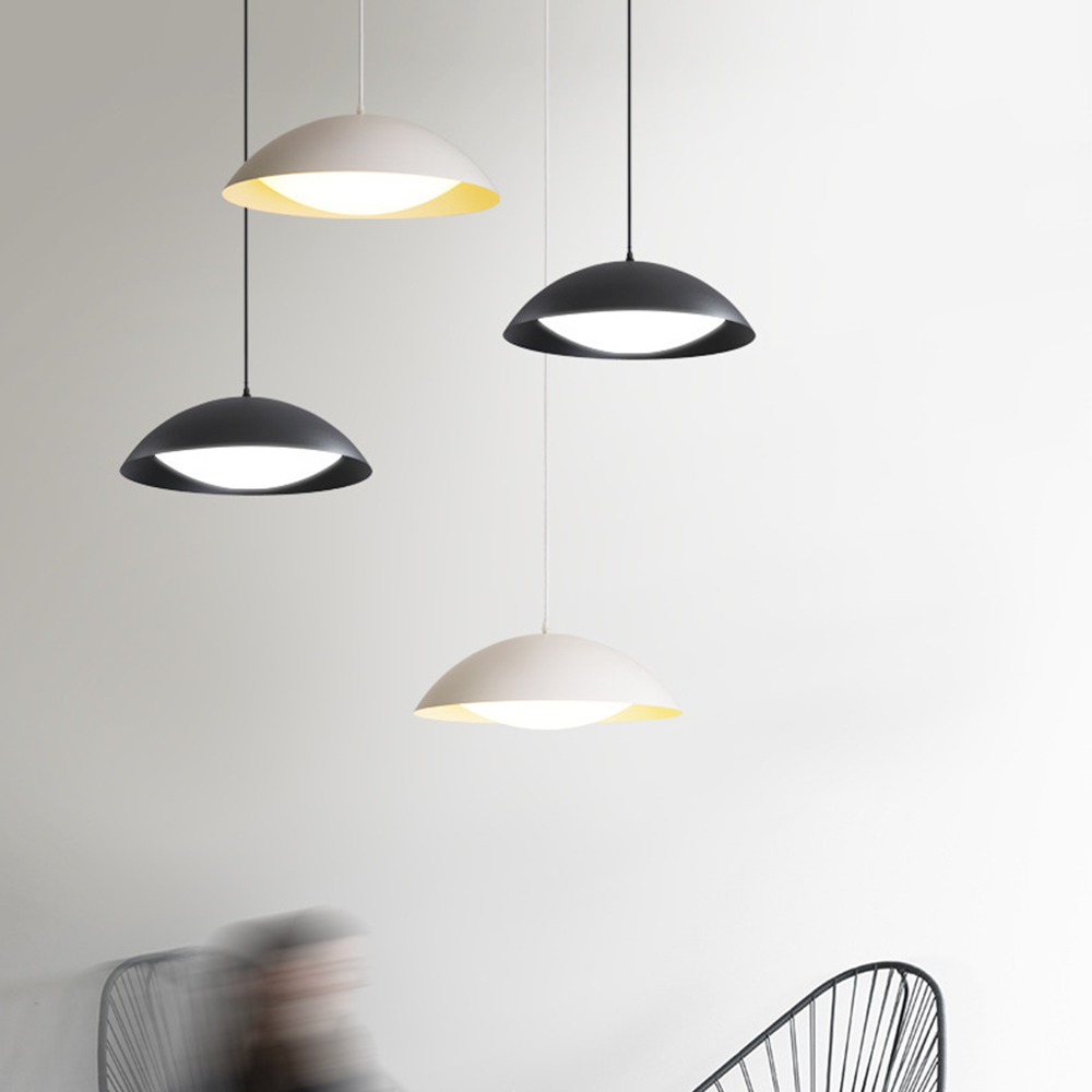 Valentina Suspension Moderne Minimaliste Blanc Métal Salle à Manger - Neutralighting